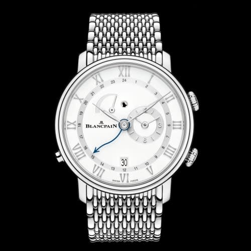 Blancpain Villeret Réveil GMT Stainless Steel / White / Bracelet