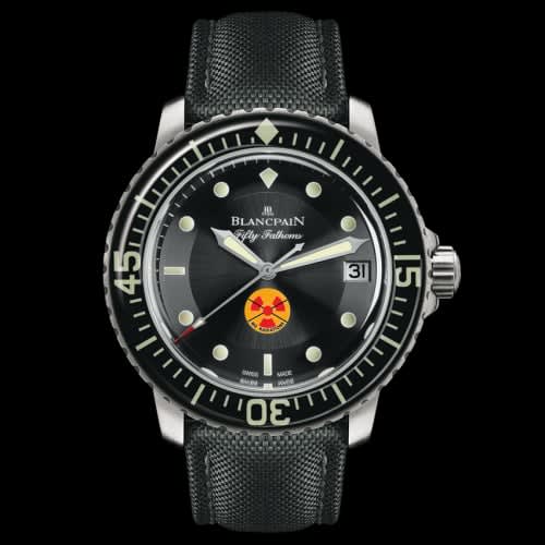 Blancpain Fifty Fathoms Tribute to Fifty Fathoms / Stainless Steel / Black / Black Canvas