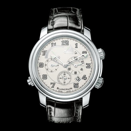 Blancpain Léman Réveil GMT Stainless Steel / Opaline / Alligator