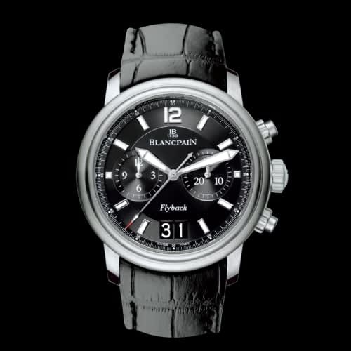 Blancpain Léman Chronographe Flyback Grande Date Stainless Steel / Black / Alligator