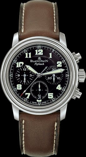 Blancpain Léman Chronograph Flyback Stainless Steel / Black / Strap