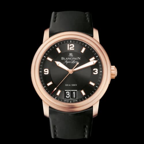 Blancpain Léman Grande Date Aqua Lung Red Gold / Black / Rubber