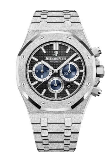 Audemars Piguet Royal Oak 41 Chronograph Frosted White Gold / Black