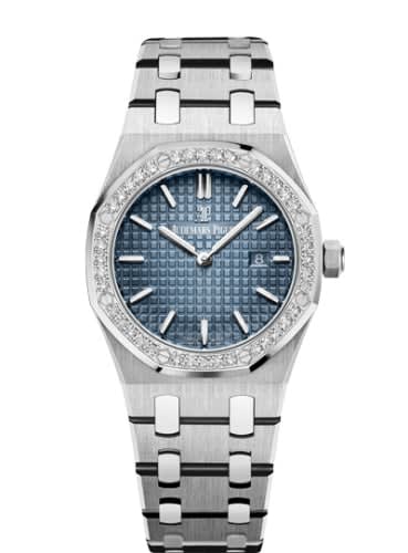 Audemars Piguet Royal Oak 67651 Quartz Titanium / Platinum / Blue / Bracelet