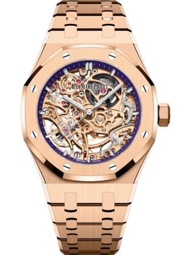 Audemars Piguet Royal Oak 37 Double Balance Wheel Openworked Pink Gold / Purple