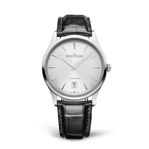 Jaeger-LeCoultre Master Ultra Thin Date Stainless Steel / Silver / Alligator