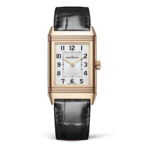 Jaeger-LeCoultre Reverso Classic Medium Thin Pink Gold / Silver / Alligator