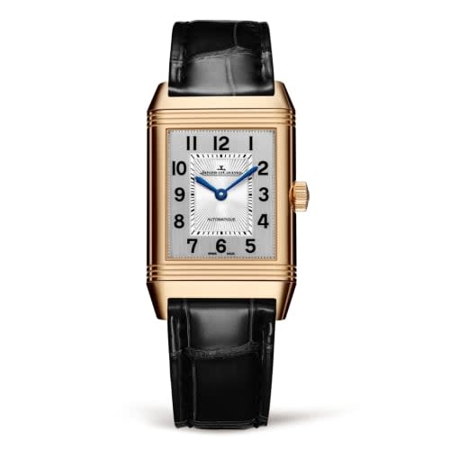 Jaeger-LeCoultre Reverso Classic Medium Duetto Pink Gold / Silver / Alligator