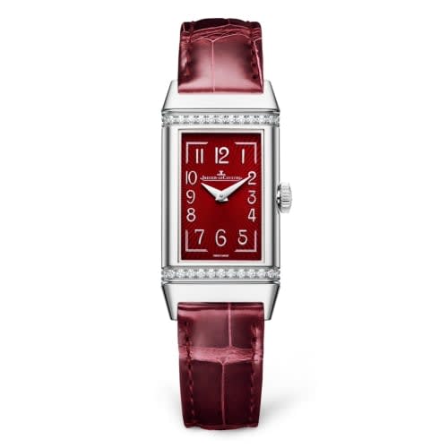 Jaeger-LeCoultre Reverso One Monoface Stainless Steel / Diamond / Red / Alligator
