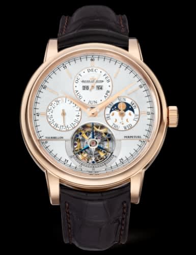 Jaeger-LeCoultre Master Grande Tradition Tourbillon Cylindrique Quantième Perpétuel Pink Gold / Silver