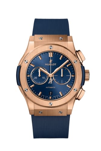 Hublot Classic Fusion 42 Chronograph King Gold / Blue / Rubber
