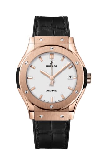 Hublot Classic Fusion 42 King Gold / Opalin / Alligator