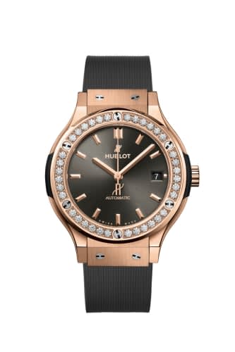 Hublot Classic Fusion 38 King Gold - Diamond / Racing Grey / Rubber