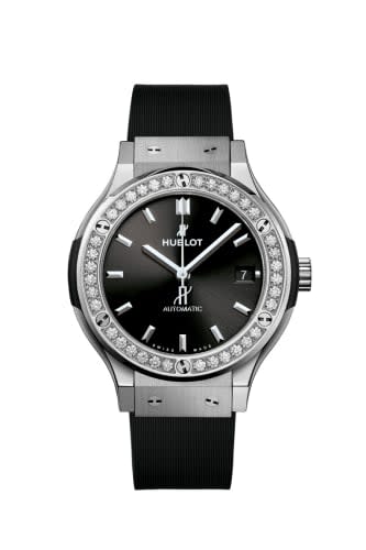 Hublot Classic Fusion 38 Titanium - Diamond / Black / Rubber