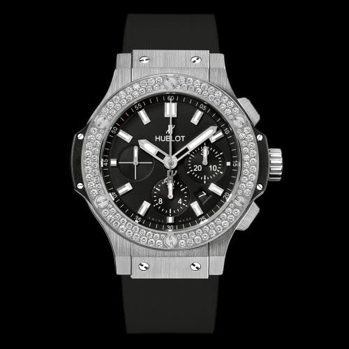 Hublot Big Bang 45 Stainless Steel / Diamond / Black