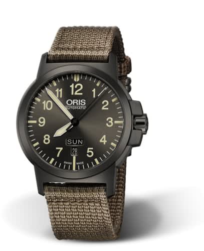 Oris BC3 Advanced Day Date DLC / Grey / Fabric