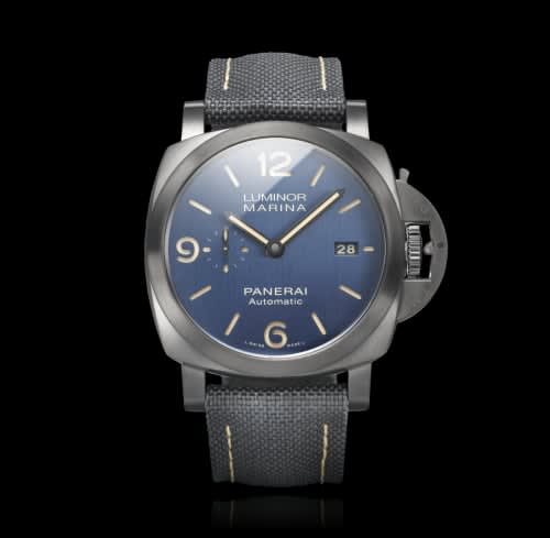 Panerai Luminor 1950 44 3 Days Automatic Titanium DLC / Blue / Bucherer Blue
