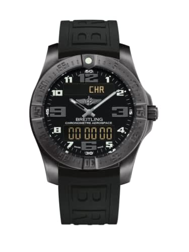Breitling Aerospace Evo Night Mission / Black / Rubber / Pin