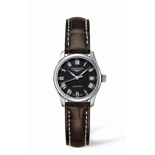 Longines Master Collection Date 25.5 Stainless Steel / Black - Roman