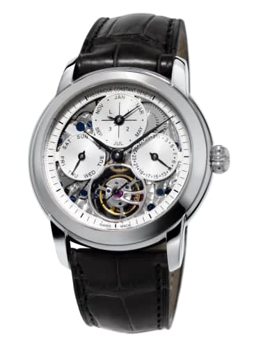 Frederique Constant Classic Tourbillon Perpetual Calendar Manufacture / Silver / Skeleton