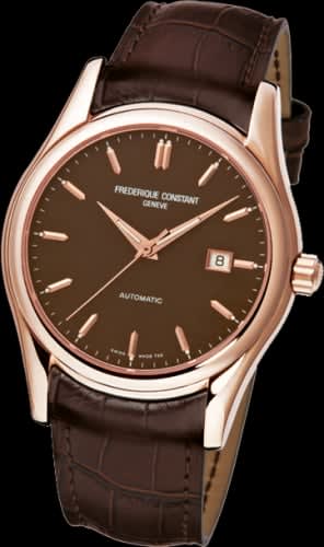Frederique Constant Clear Vision Automatic Rose Gold / Brown