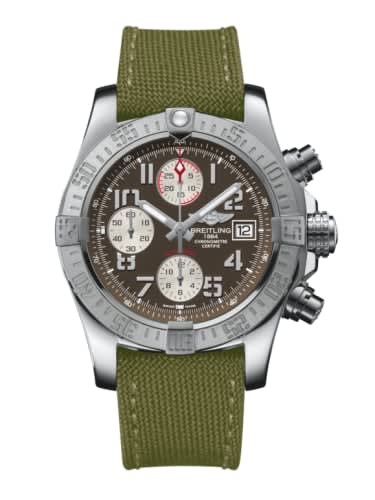 Breitling Avenger II Stainless Steel / Tungsten Gray / Military / Pin