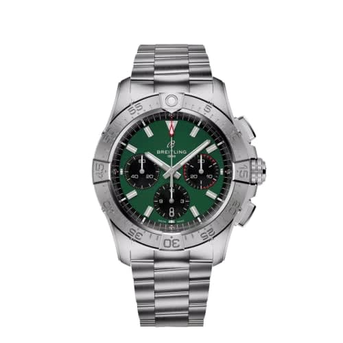 Breitling Avenger B01 Chronograph 42 Stainless Steel / Green / Bracelet