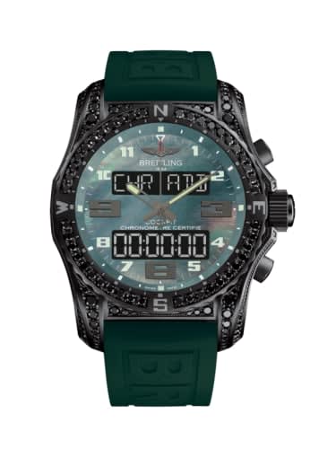 Breitling Cockpit B50 Night Mission Diamondworks / Green MOP / Rubber / Foldng