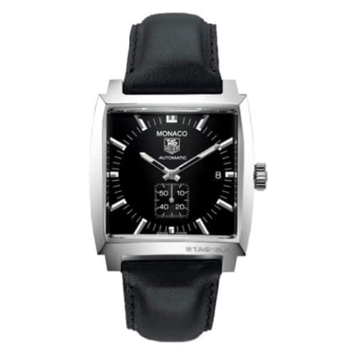 TAG Heuer Monaco Calibre 6 Automatic Stainless Steel / Black / Calf
