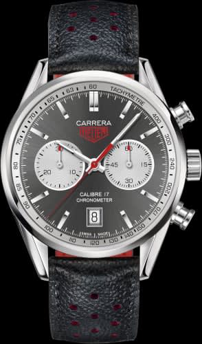 TAG Heuer Carrera Calibre 17 41 Stainless Steel / Grey / Calf