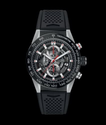 TAG Heuer Carrera Calibre Heuer 01 43 Stainless Steel / Black Ceramic / Skeleton / Rubber