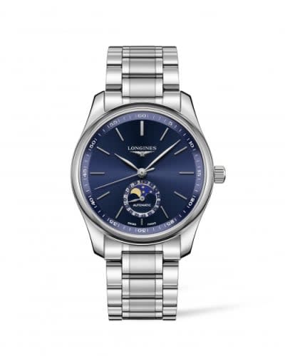 Longines Master Collection 40 Moonphase Stainless Steel / Blue / Bracelet