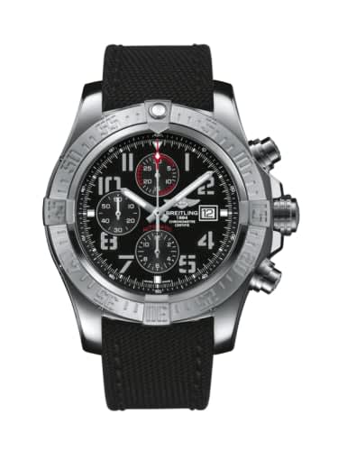 Breitling Super Avenger II Stainless Steel / Volcano Black / Military / Pin