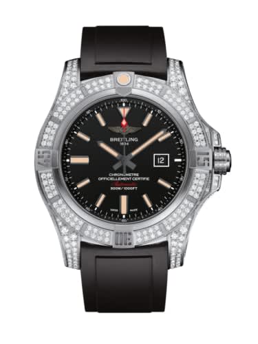 Breitling Avenger Blackbird 48 Titanium / Diamondworks / Volcano black / Rubber
