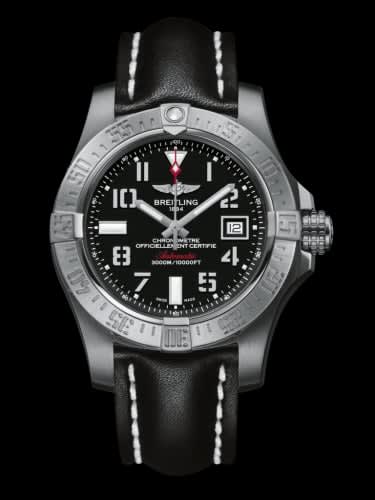 Breitling Avenger II Seawolf Stainless Steel / Volcano Black / Calf / Folding