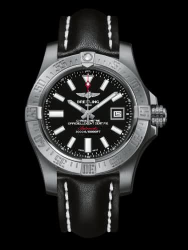 Breitling Avenger II Seawolf Stainless Steel / Volcano Black / Calf / Folding