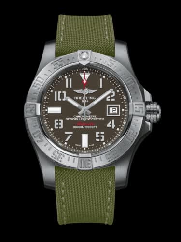 Breitling Avenger II Seawolf Stainless Steel / Tungsten Gray / Military / Pin