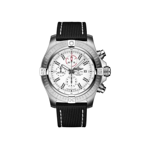 Breitling Avenger Chronograph 48 Stainless Steel / White / Calf / Folding