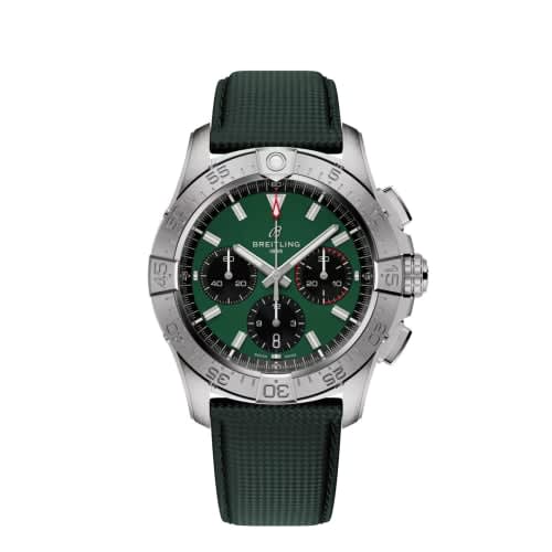Breitling Avenger B01 Chronograph 42 Stainless Steel / Green / Strap