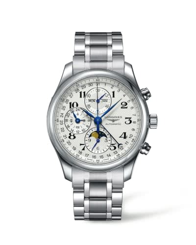 Longines Master Collection 42 Chronograph Calendar Stainless Steel / Silver-Arabic / Bracelet