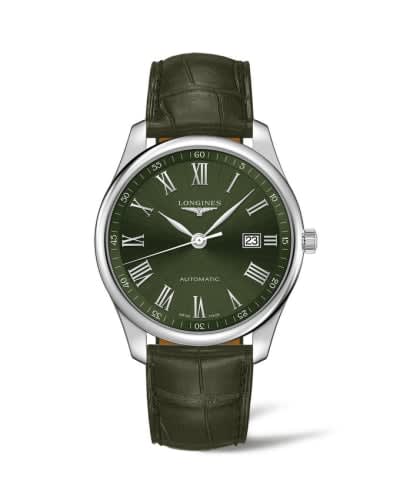 Longines Master Collection 42 Date Stainless Steel / Green - Roman