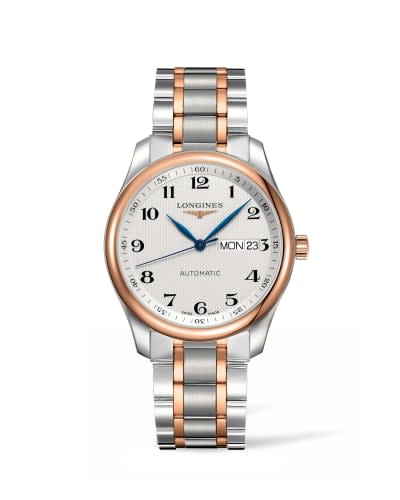 Longines Master Collection 38.5 Day Date Day Date Stainless Steel / Pink Gold / Silver-Arabic / Bracelet