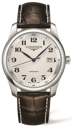 Longines Master Collection 40 Date Stainless Steel / Silver-Arabic / Alligator