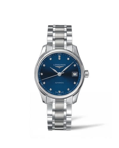 Longines Master Collection Date 34 Stainless Steel / Blue - Diamond / Bracelet