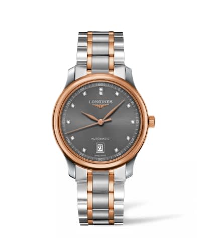 Longines Master Collection Date 38.5 Two Tone Rose / Grey