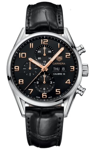 TAG Heuer Carrera Calibre 16 Day Date 43 Stainless Steel / Black / Alligator