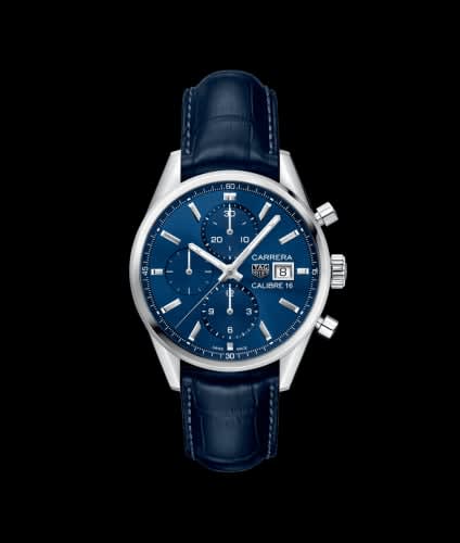 TAG Heuer Calibre 16 41 Stainless Steel / Blue / Alligator