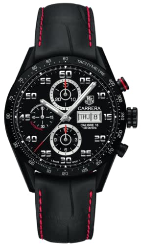 TAG Heuer Carrera Calibre 16 Day-Date 43 Titanium PVD / Black / Alligator