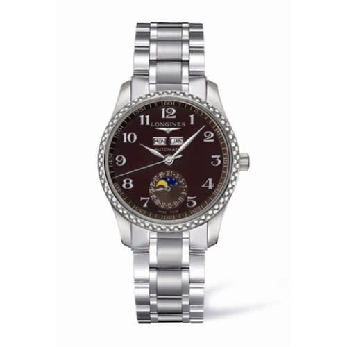 Longines Master Collection Calendar 36 Stainless Steel / Diamond / Brown MOP / Bracelet