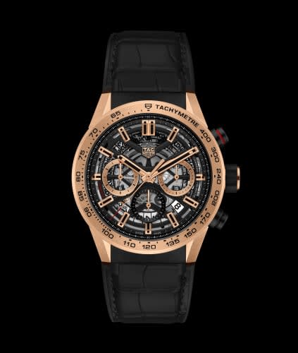 TAG Heuer Carrera Calibre Heuer 02 43 Rose Gold / Skeleton / Alligator